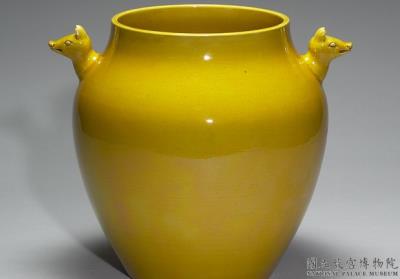 图片[2]-Jar with animal-shaped handles in yellow glaze, Qing dynasty, Qianlong reign (1736-1795)-China Archive